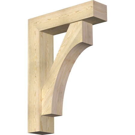 Ekena Millwork Westlake Block Rough Sawn Bracket w/ Offset Brace, Douglas Fir, 8"W x 32"D x 44"H BKT0806X32X44WTL05RDF